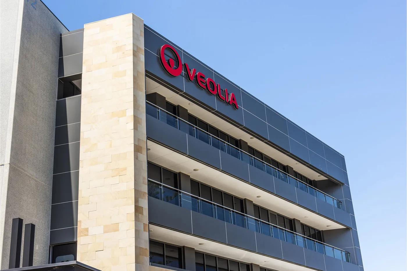 VEOLIA — Building exterior with signage, South Perth.